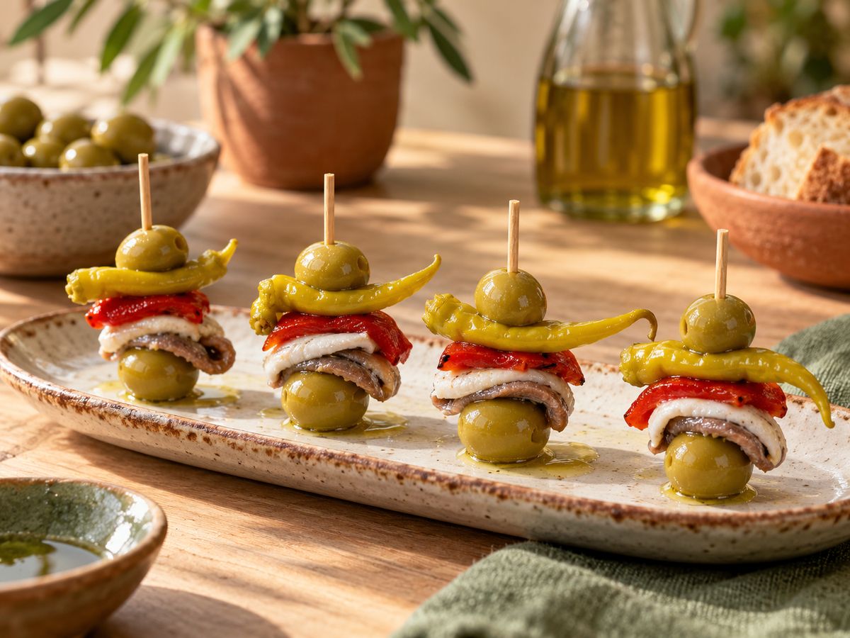Plato con gildas variadas