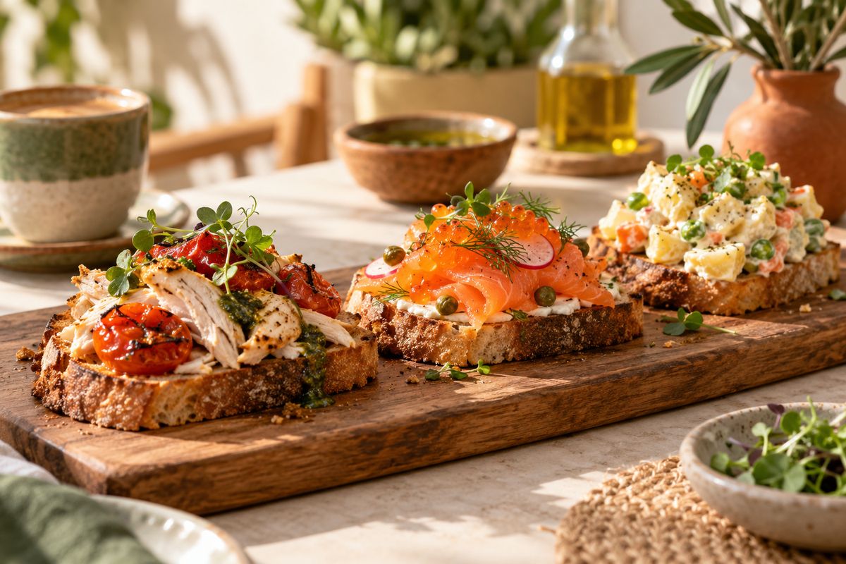 Tabla de tostas variadas